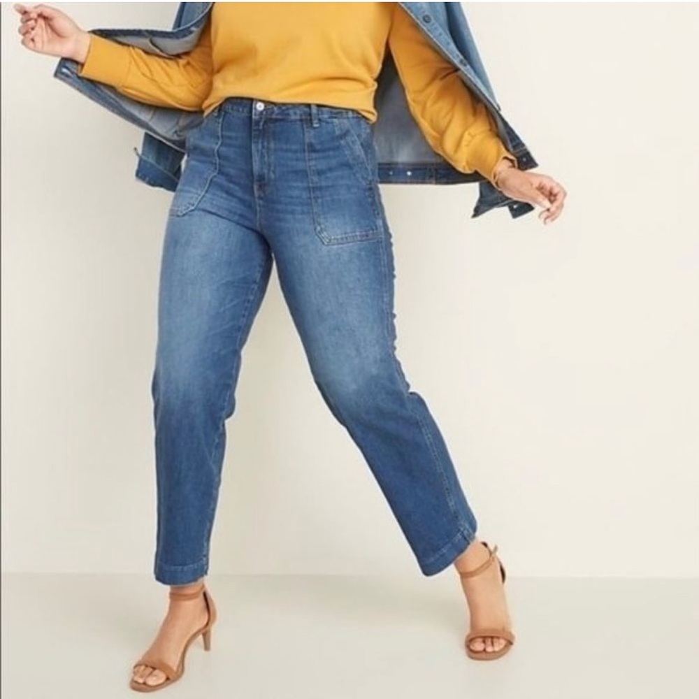 Old Navy High Rise Wide Leg Jeans Size 16